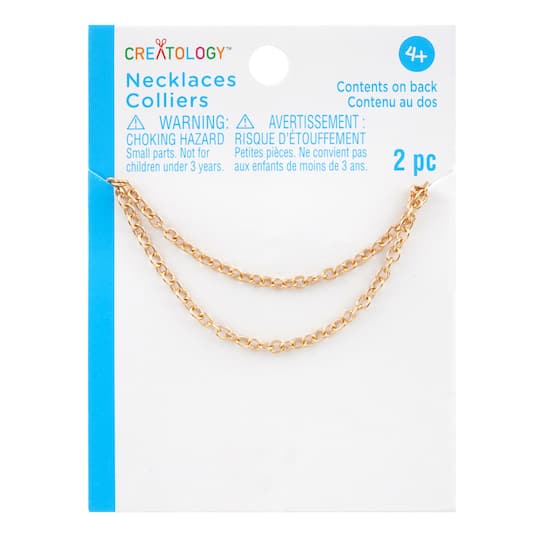12 Packs: 2 ct. (24 total) 16" Gold Chain Necklaces by Creatology™